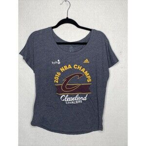 Adidas 2016 NBA Champs Cleveland Cavaliers Womens Blue Shirt Size Medium